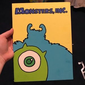 Monsters inc. acrylic painting. Done with matte colors.
